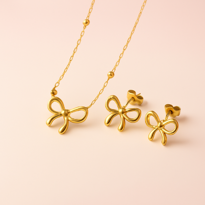 Picture of Golden Grace Bow Set