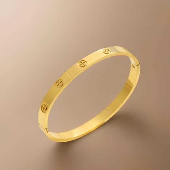 Picture of EternaLock™ Luxe Gold-Plated Bangle Bracelet