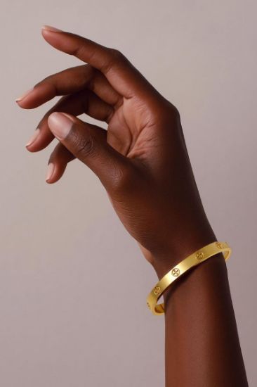 Picture of EternaLock™ Luxe Gold-Plated Bangle Bracelet