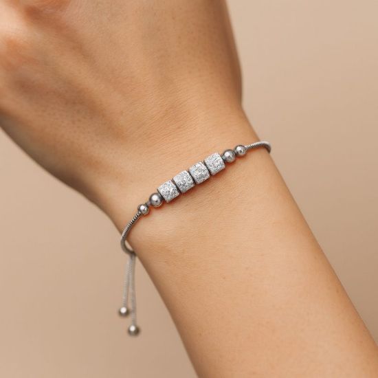 Picture of Nova Pavé Cube Slider Bracelet