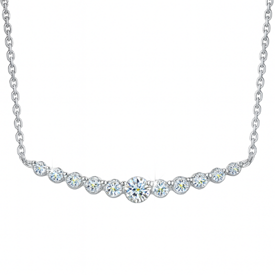Picture of Aurora Cascade™ Moissanite Bar Necklace